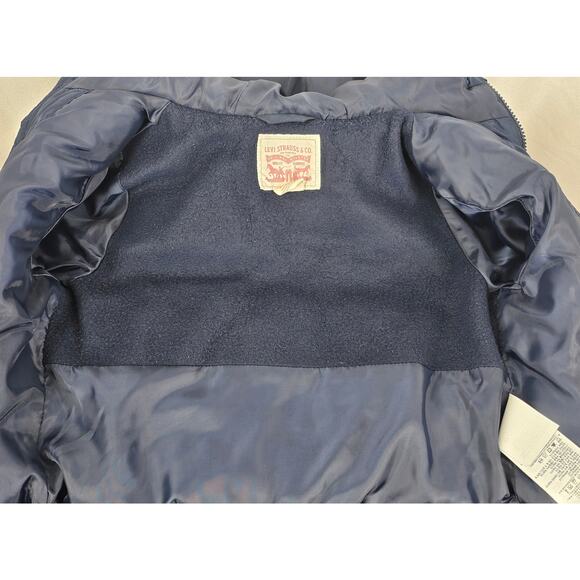 LEVI STRAUSS & CO Boys 4T Blue with Red/White/Blue Striped Puffer Jacket Levi's - Picture 13 of 13